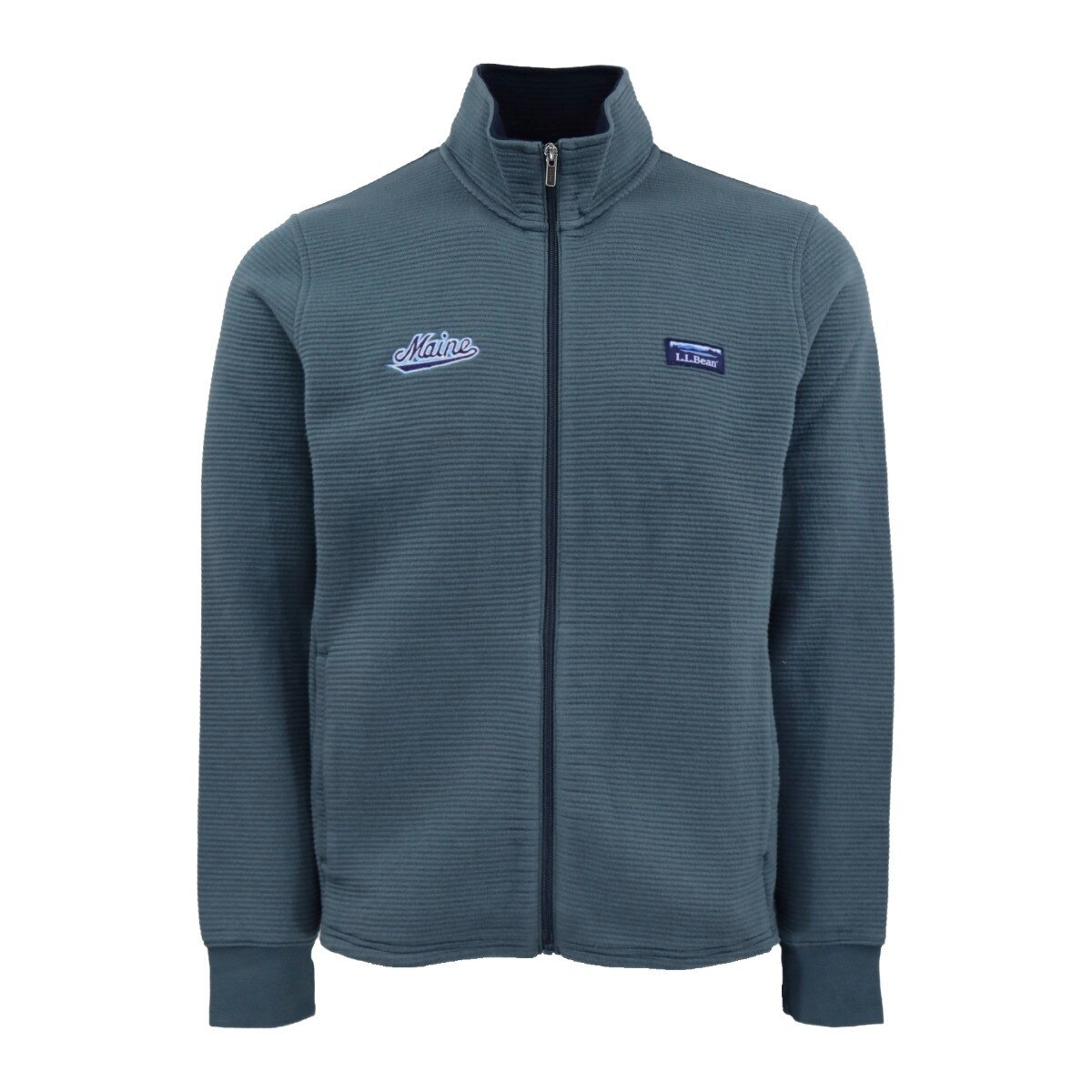 L.L.Bean Maine Script Lakewashed Double-Knit Full-Zip